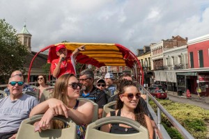 City Sightseeing Tour aboard a hop on hop off bus in new orleans